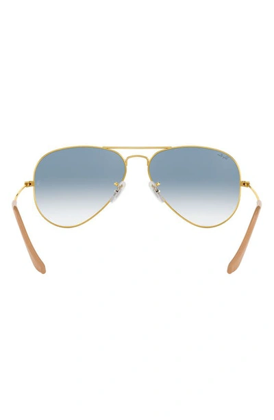 Shop Ray Ban Small Original 55mm Aviator Sunglasses In Blue Grd