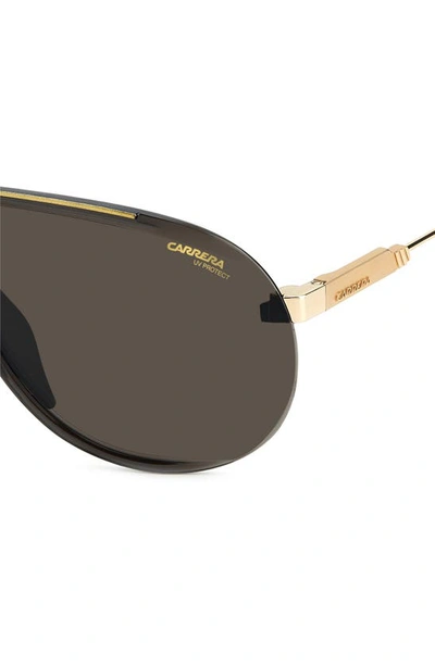 Shop Carrera Eyewear Superchampion 99mm Aviator Sunglasses In Black Gold/ Gray