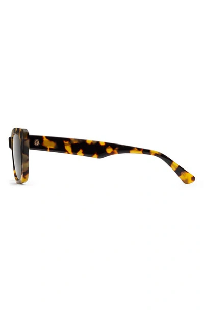 Shop Electric Portofino 52mm Rectangular Sunglasses In Gloss Spotted Tort/ Grey Polar