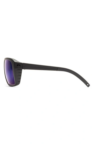 Shop Electric Bristol 52mm Polarized Square Sunglasses In Matte Black/ Blue Polar Pro