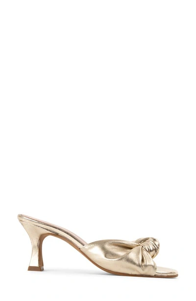 Patricia Green Savannah Knotted Bow Slide Sandal In Gold