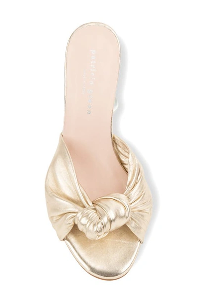 Patricia Green Savannah Knotted Bow Slide Sandal In Gold