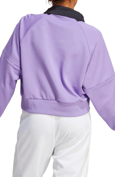 Shop Adidas Originals Sportswear Express Sweatshirt In Violet Fusion/ Black/ White