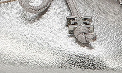 Shop Sam Edelman Felicia Luxe Flat In Soft Silver