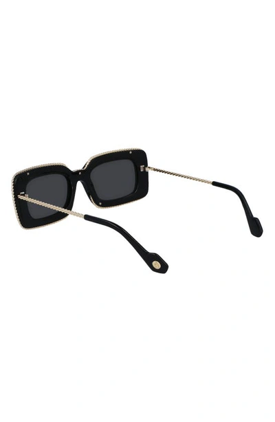 Shop Lanvin 52mm Rectangular Sunglasses In Black
