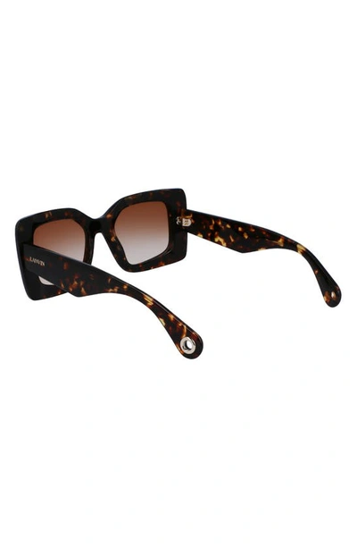 Shop Lanvin 50mm Gradient Square Sunglasses In Dark Havana