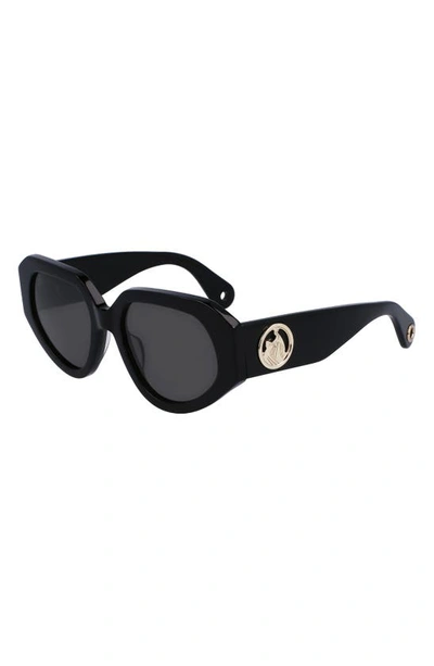 Shop Lanvin 53mm Modified Rectangular Sunglasses In Black