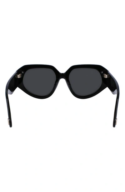 Shop Lanvin 53mm Modified Rectangular Sunglasses In Black