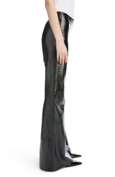 ACNE STUDIOS Glossed-leather flared pants