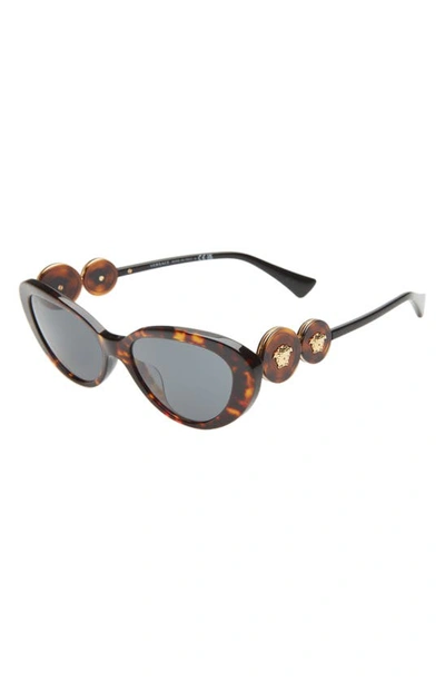 Shop Versace 54mm Cat Eye Sunglasses In Havana