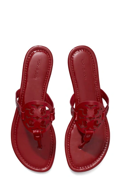 Shop Tory Burch Miller Sandal In Red Patent