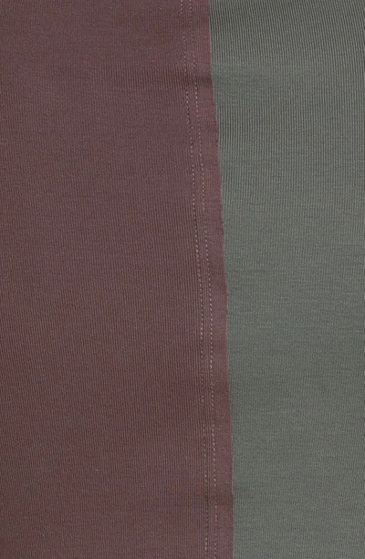 Shop Eckhaus Latta Colorblock Lapped Cotton Jersey T-shirt In Overcast