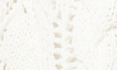 Joie Aurelia Pointelle Cardigan Sweater In Porcelain