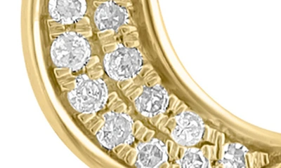 Effy Yellow Gold Plated Sterling Silver Diamond Moon Necklace In Silver