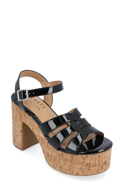 Journee Collection Tru Comfort Jania Platform Sandal In Black