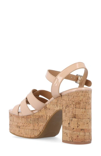 Journee Collection Tru Comfort Jania Platform Sandal In Nude