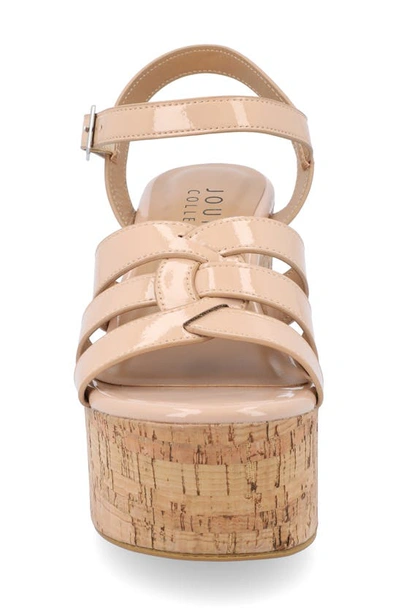 Journee Collection Tru Comfort Jania Platform Sandal In Nude