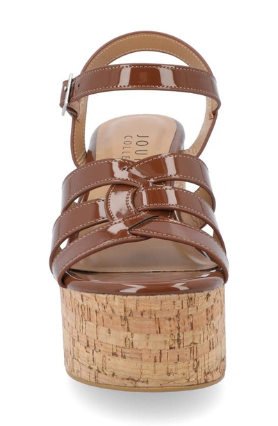 Journee Collection Tru Comfort Jania Platform Sandal In Brown