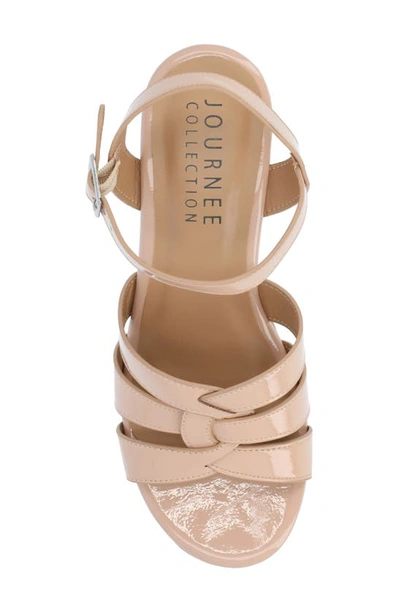 Journee Collection Tru Comfort Jania Platform Sandal In Nude