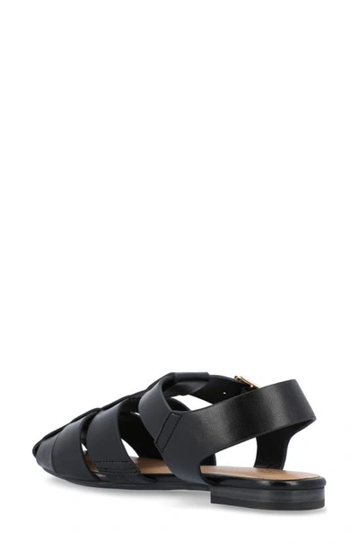 Journee Collection Womens Cailinna Ankle Strap Flat Sandals In Black