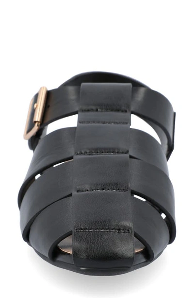 Journee Collection Womens Cailinna Ankle Strap Flat Sandals In Black