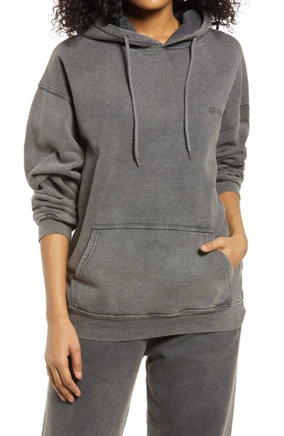Shop Bdg Urban Outfitters Longline Hoodie In Charcoal