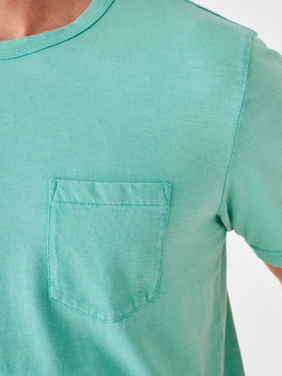 Shop Faherty Sunwashed Pocket T-shirt In Lagoon Teal