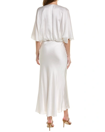 Shop Aiifos Isabelle Silk Maxi Dress In White