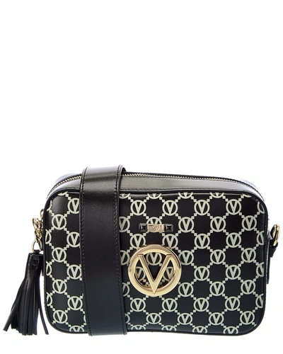 Shop Valentino By Mario Valentino Babette Monogram Leather Crossbody In Black