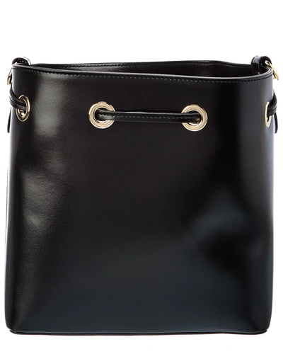 Shop Valentino By Mario Valentino Karl Rope Guitar Leather Bucket Bag In Black