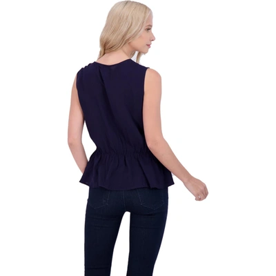 VELVET BY GRAHAM & SPENCER WOMENS SURPLICE RUCHED PEPLUM TOP 