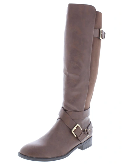 Shop Thalia Sodi Vada Womens Faux Leather Over-the-knee Riding Boots In Grey