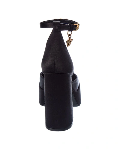 Shop Versace Aevitas Silk Platform Pump In Black