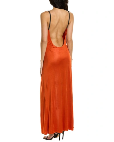 Adriana Iglesias Darice Jewel Jersey Maxi Dress In Orange