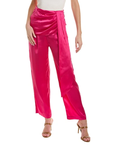 Shop Aiifos Maia Silk Pant In Pink