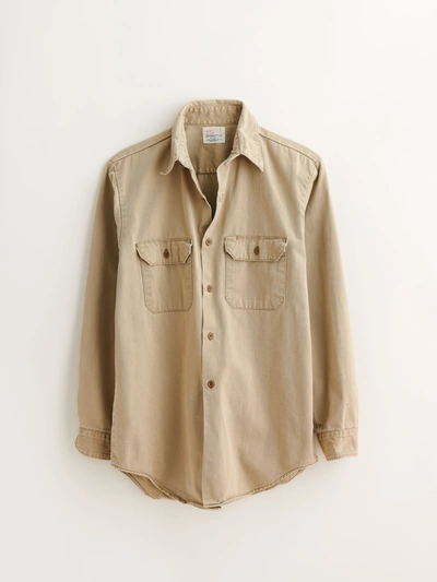 Shop Alex Mill Amvt 76 Vintage Work Shirt In Khaki