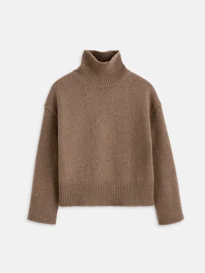 Alex Mill Betty Wool-blend Turtleneck Sweater In Taupe