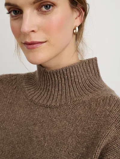 Alex Mill Betty Wool-blend Turtleneck Sweater In Taupe