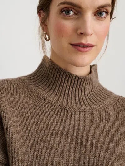Alex Mill Betty Wool-blend Turtleneck Sweater In Taupe
