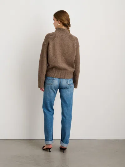 Alex Mill Betty Wool-blend Turtleneck Sweater In Taupe