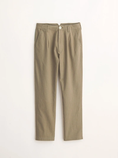 Shop Alex Mill Boy Pant In Linen In Khaki