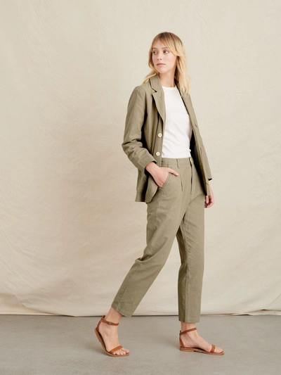 Shop Alex Mill Boy Pant In Linen In Khaki