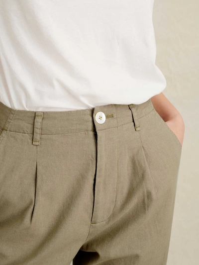 Shop Alex Mill Boy Pant In Linen In Khaki