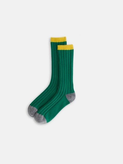 Shop Alex Mill Cashmere Socks In Green