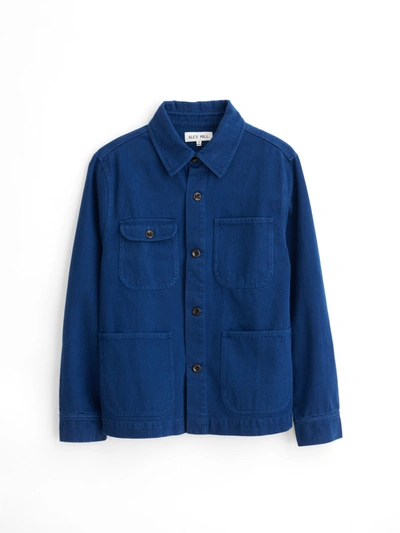Shop Alex Mill Garment Dyed Work Jacket In Upcycled Denim In French Navy