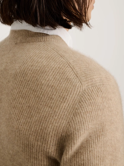 Shop Alex Mill Jordan Sweater In Lightweight Cashmere In Stone