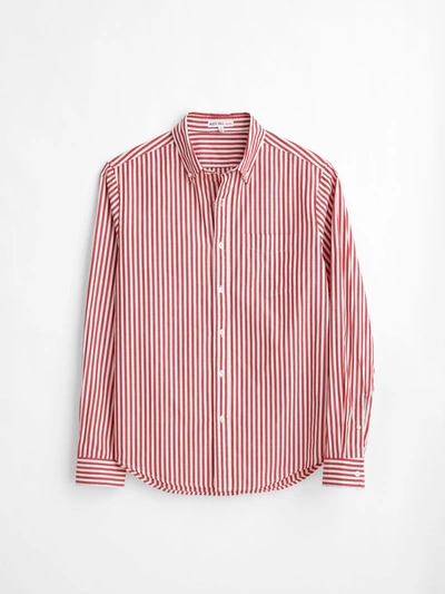 Shop Alex Mill Mill Shirt In Striped Portuguese Poplin In Pepper/white