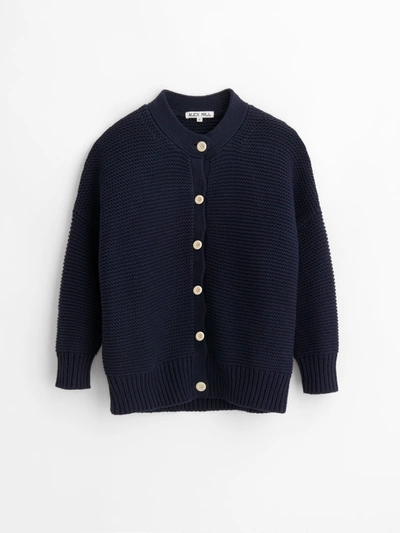 Shop Alex Mill Nico Cardigan In Cotton In Dark Navy