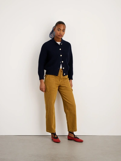 Shop Alex Mill Nico Cardigan In Cotton In Dark Navy