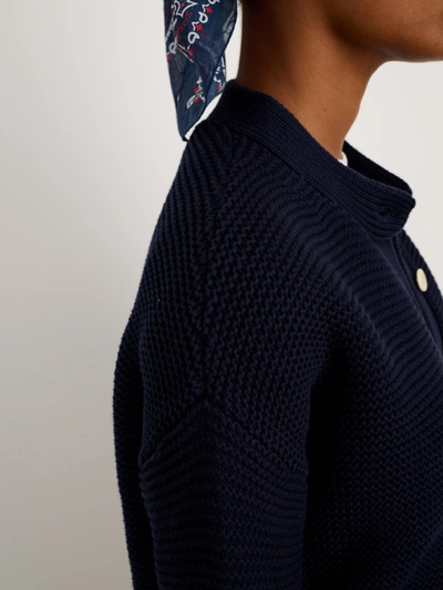 Alex Mill Nico Chunky Cardigan In Dark Navy